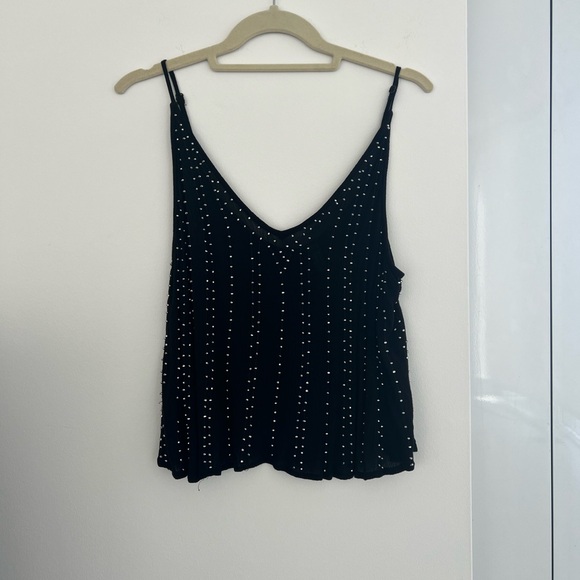 XS Free People Embellished Beaded Swing Cami Tank Top - Picture 2 of 5